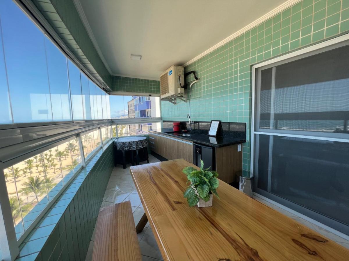 Apartamento Guilhermina De Frente Para O Mar Praia Grande  Buitenkant foto