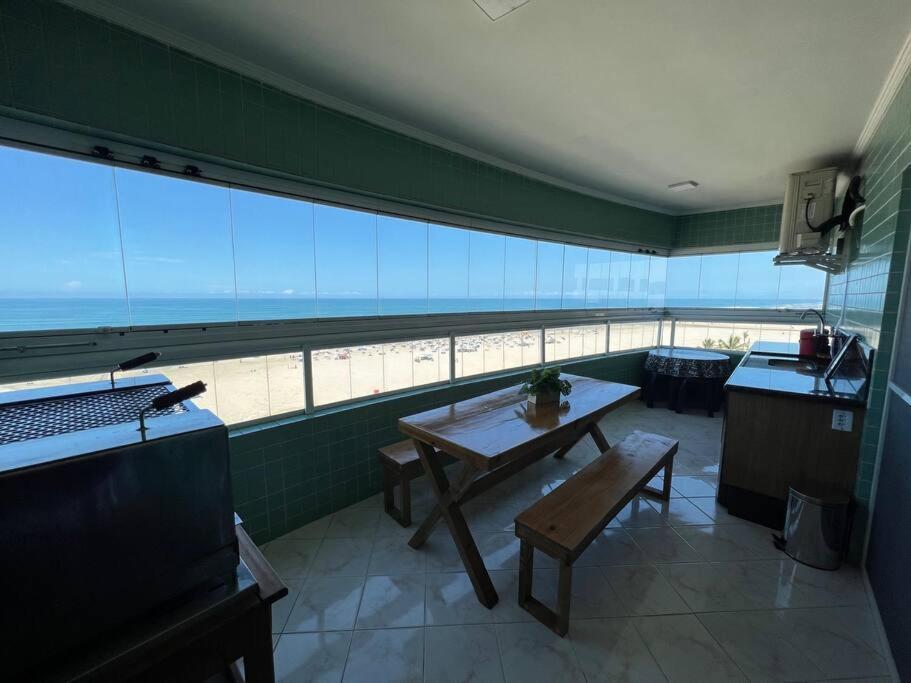 Apartamento Guilhermina De Frente Para O Mar Praia Grande  Buitenkant foto