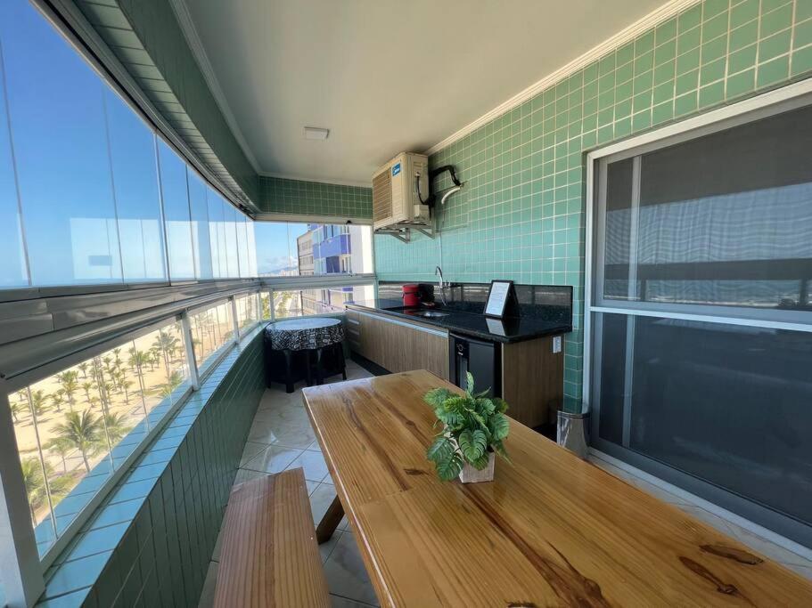 Apartamento Guilhermina De Frente Para O Mar Praia Grande  Buitenkant foto